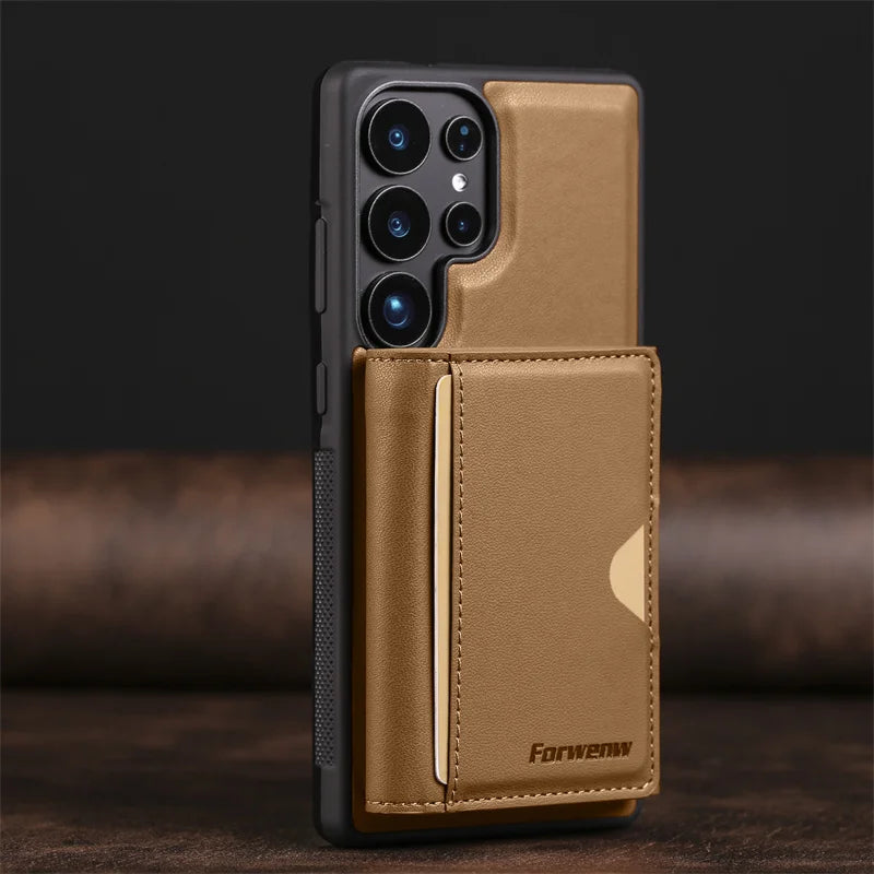 MagSafe Leather Wallet Case for Samsung