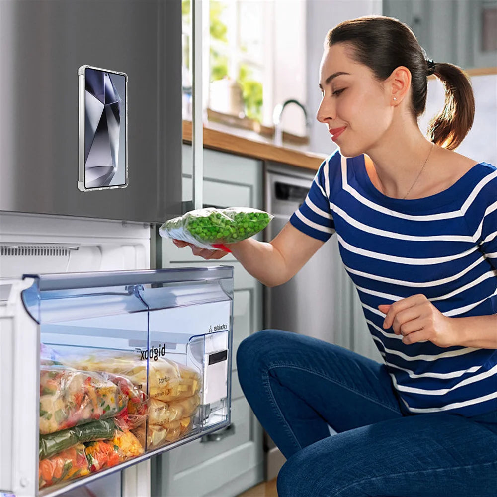 Magnetic Stand Clear Armor Case Samsung