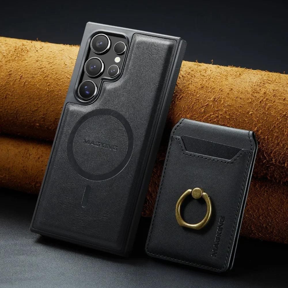 Magnetic Wallet Card Holder Case Samsung