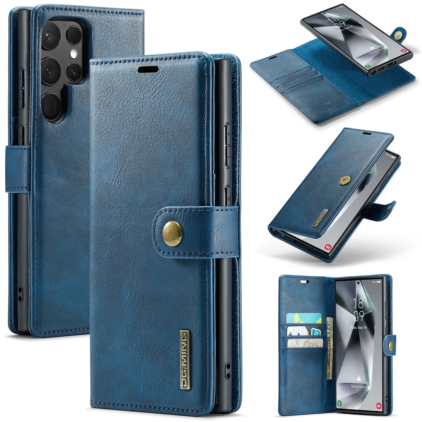 Magnetic Leather Wallet Case for Samsung