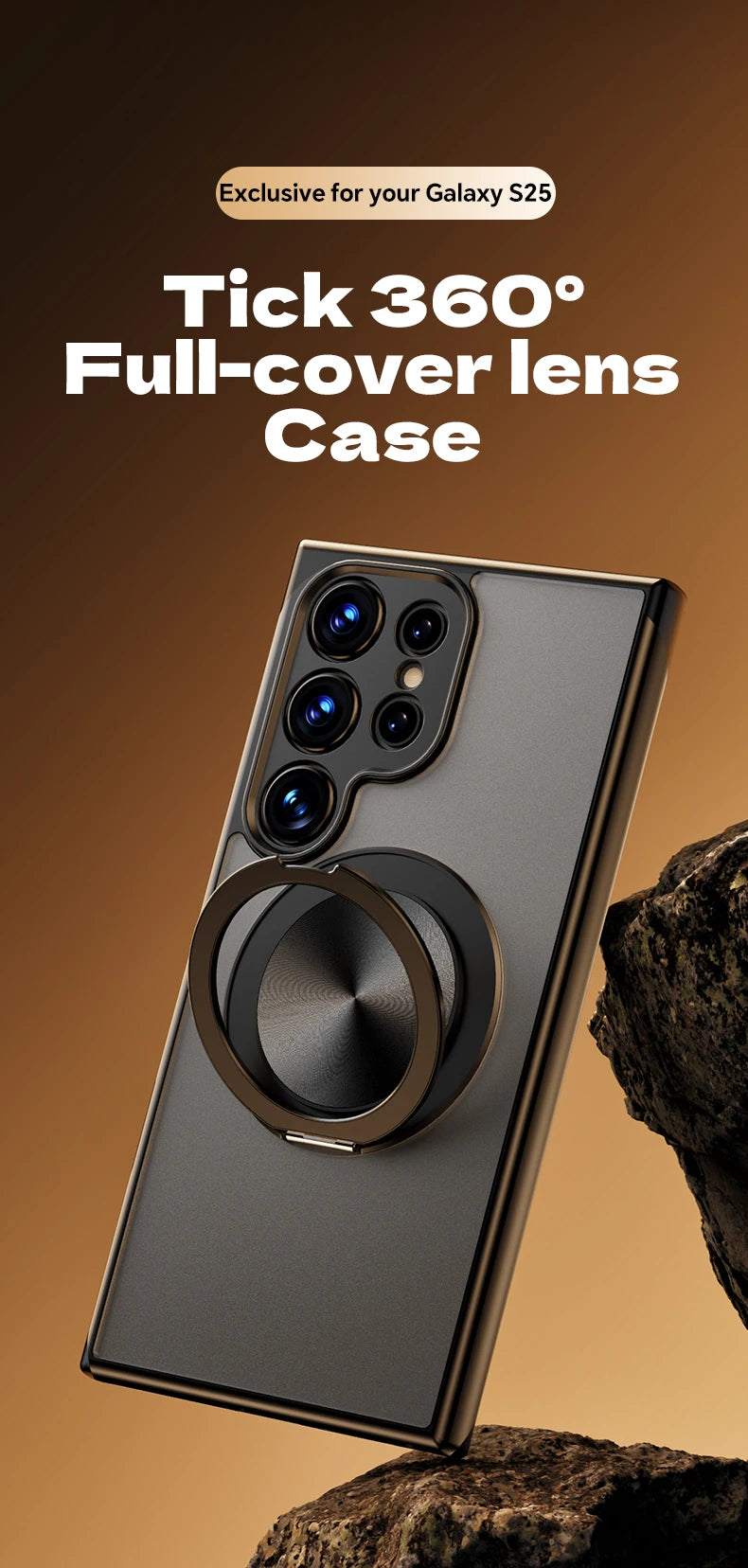 MagSafe Matte Clear Samsung Ring Case