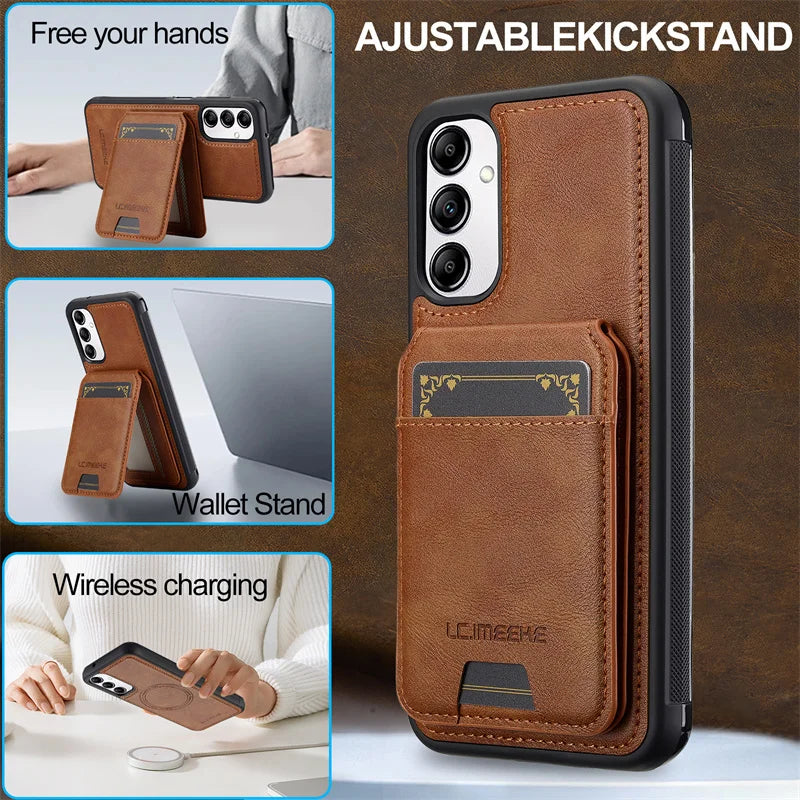 MagSafe Leather Card Holder Case Samsung