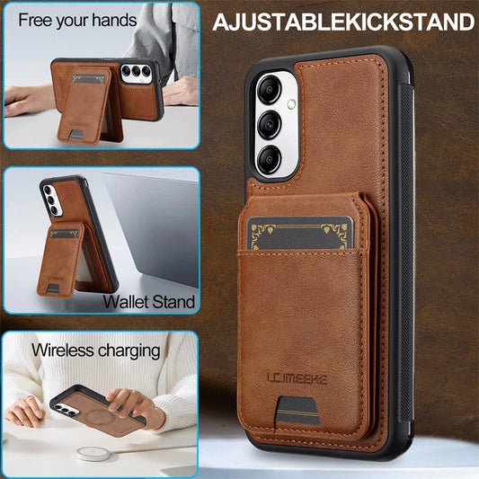 MagSafe Leather Card Holder Case Samsung