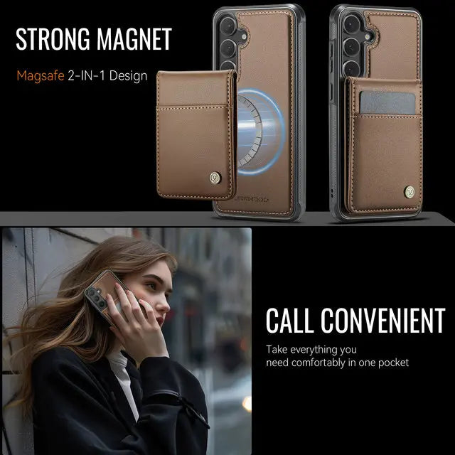 Magnetic Wallet Case Samsung Galaxy