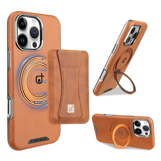 Magnetic Leather Case with Stand Lens Protection
