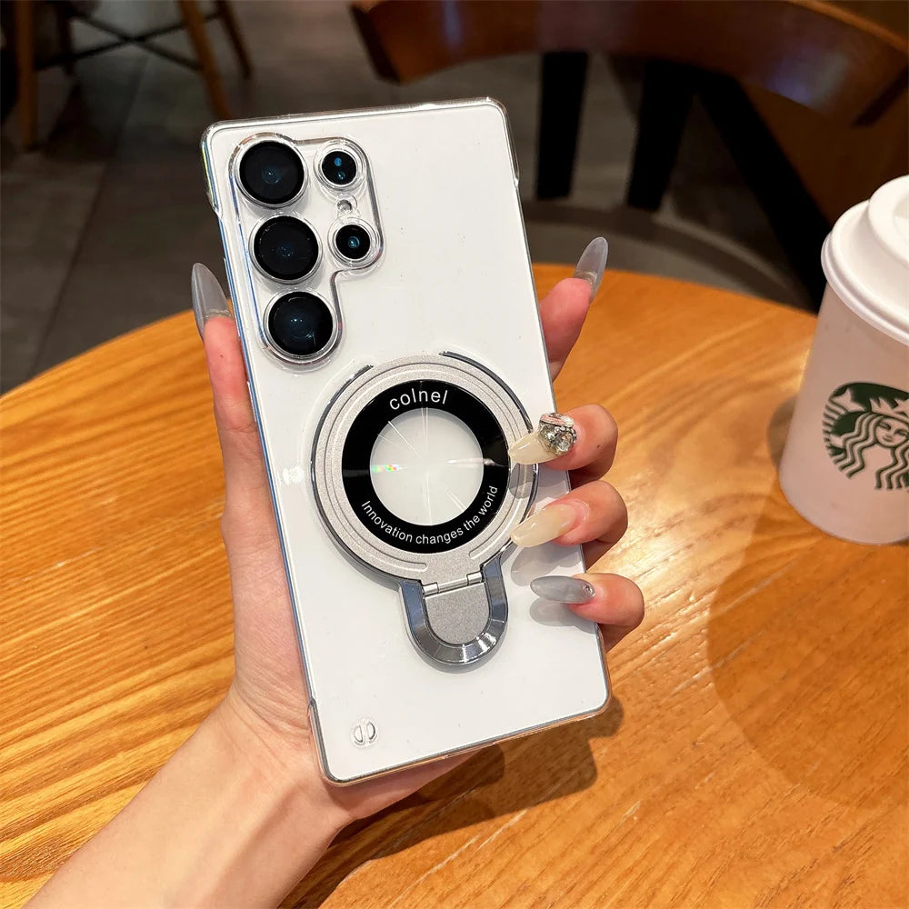 Clear Magnetic Stand Case for Samsung