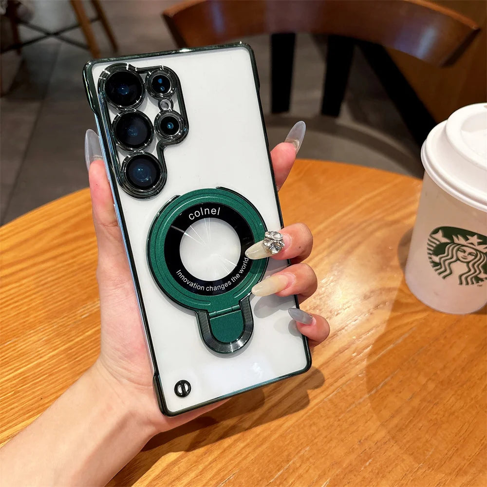 Clear Magnetic Stand Case for Samsung