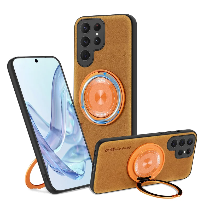 MagSafe Ring Leather Case for Samsung