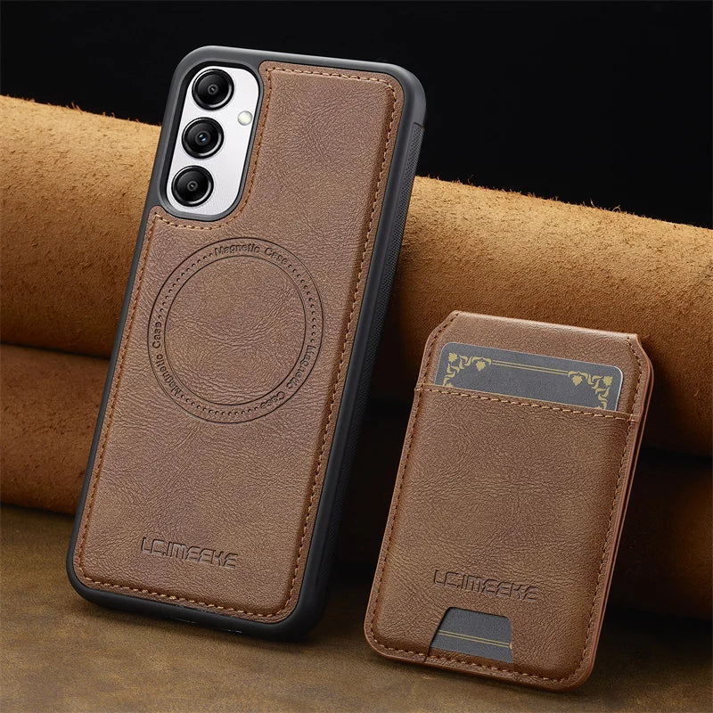 MagSafe Leather Card Holder Case Samsung