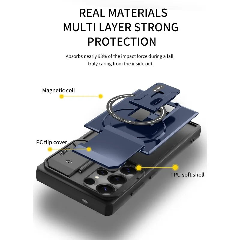 Magnetic Bracket Phone Case Samsung