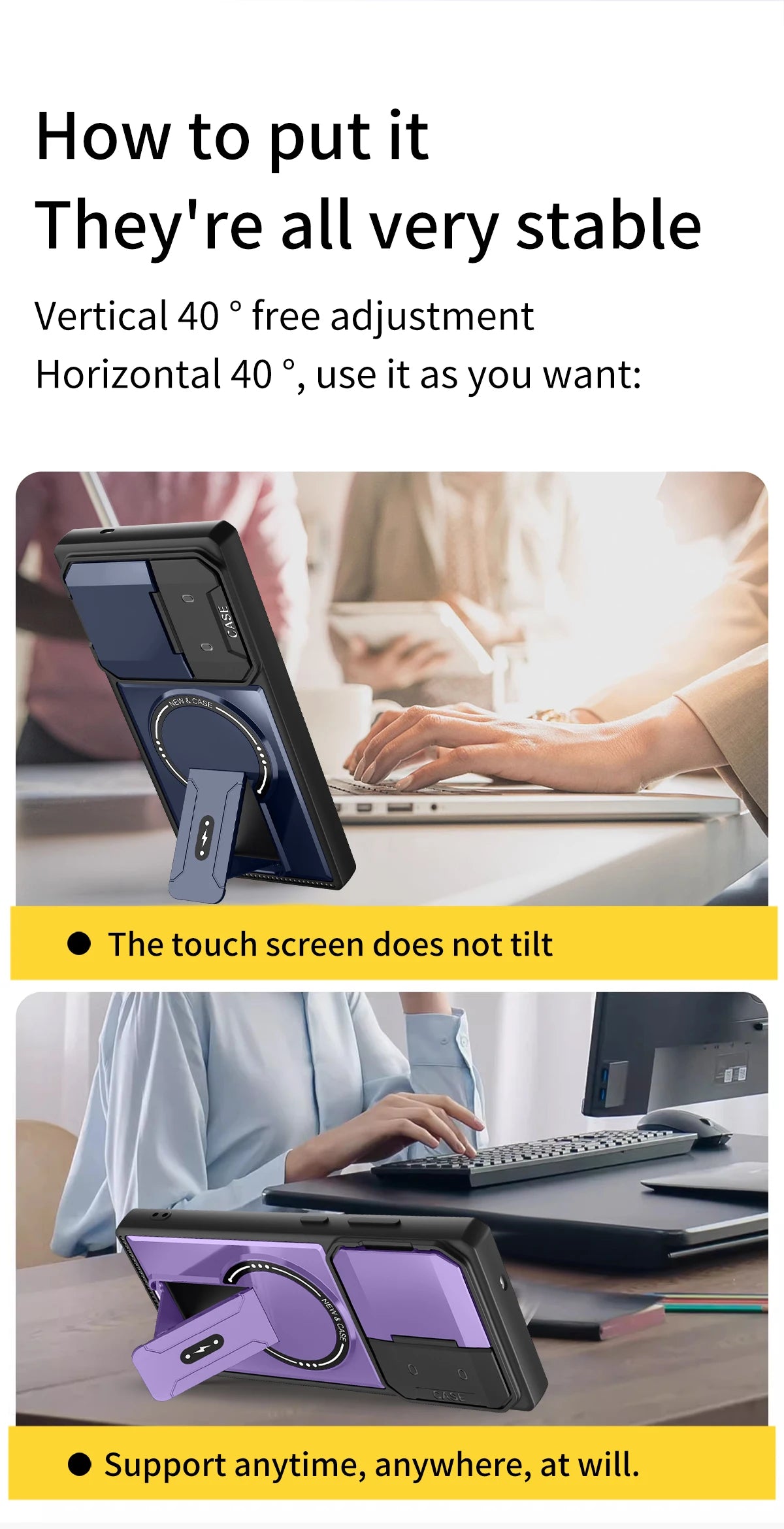 Magnetic Bracket Phone Case Samsung