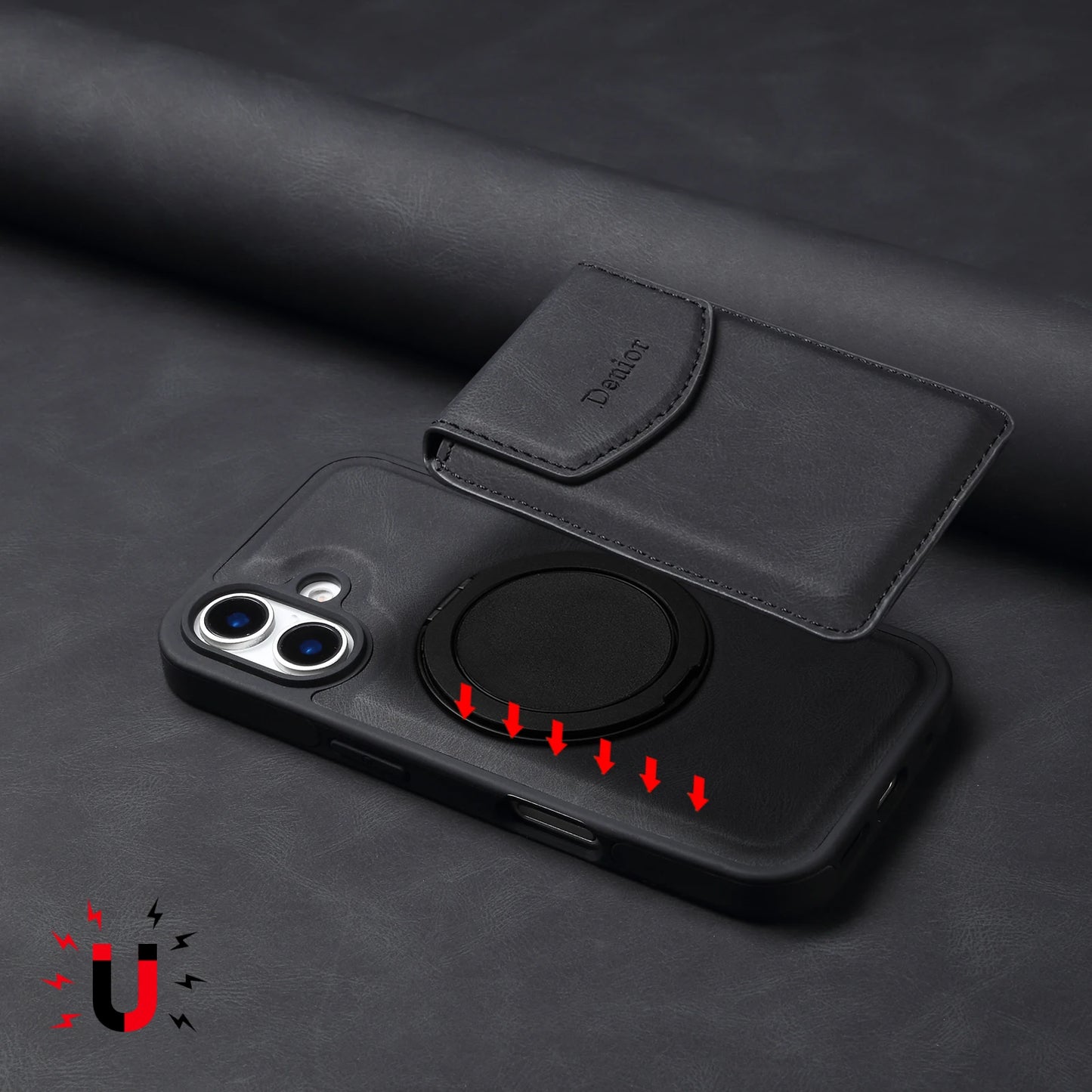 MagSafe Leather Wallet Case for iPhone