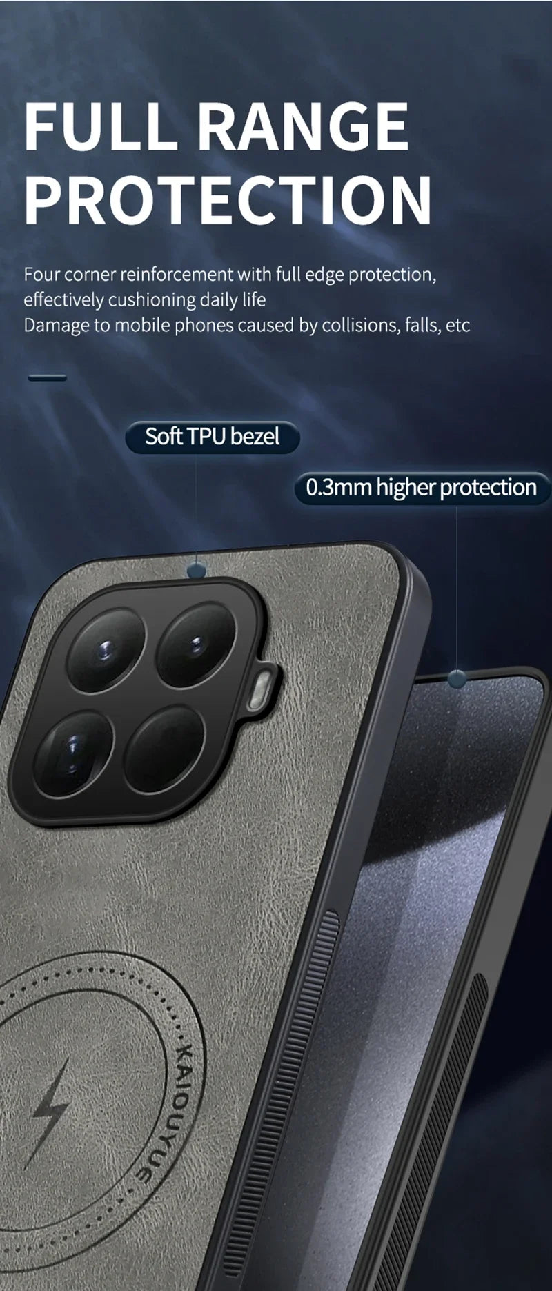 Magnetic Leather Shockproof Case Xiaomi