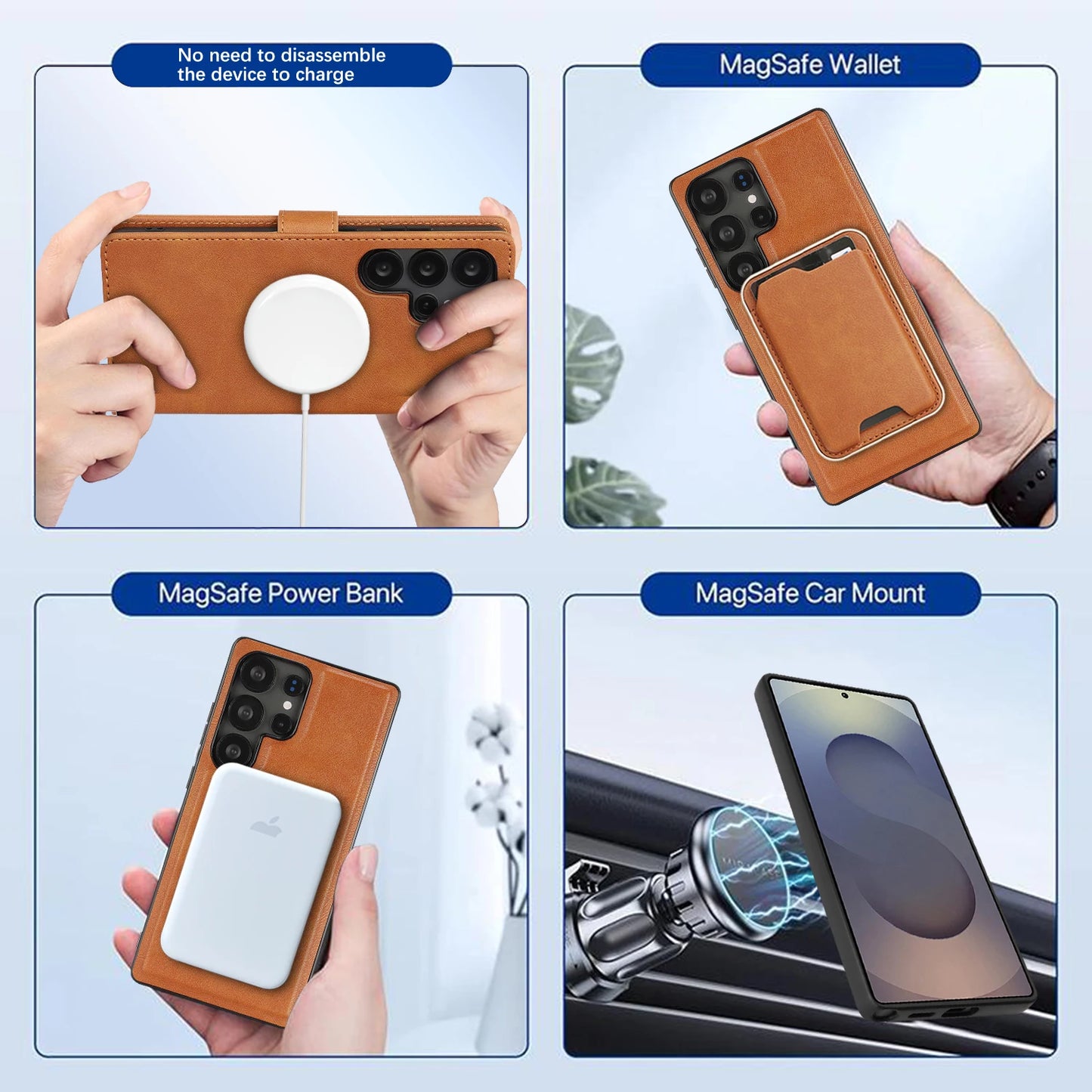Detachable Magnetic Wallet Case Samsung