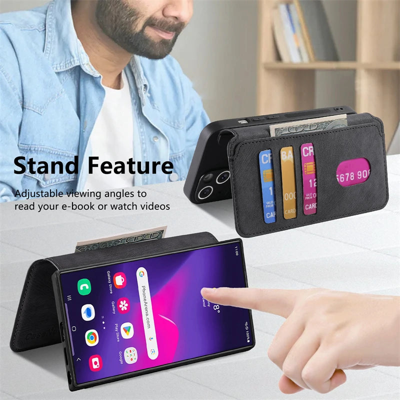 MagSafe Wallet Leather Case for Samsung