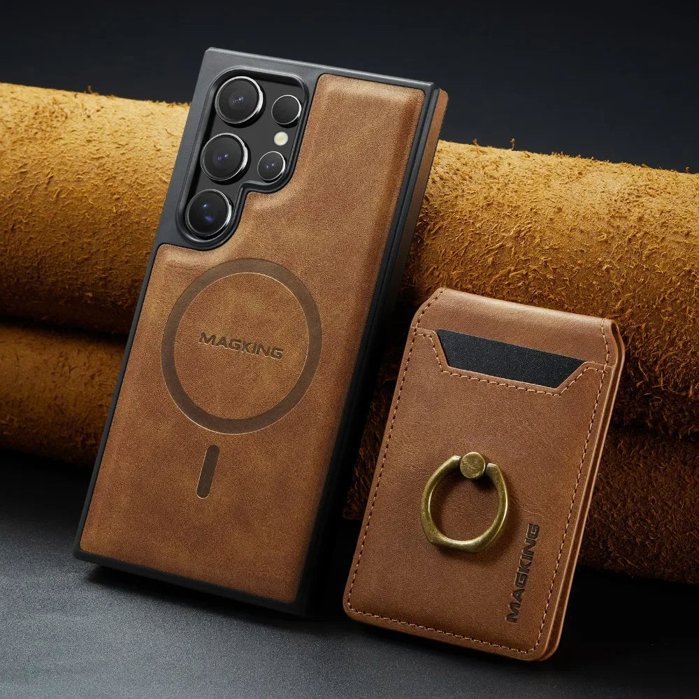 Magnetic Wallet Card Holder Case Samsung