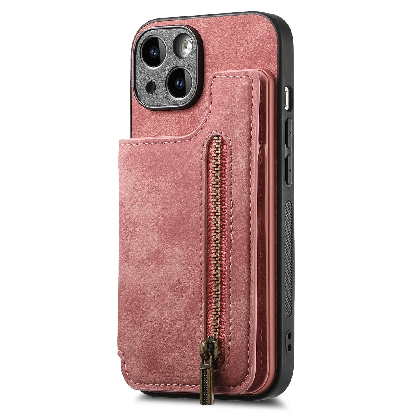 Zipper Card Wallet Leather iPhone Case