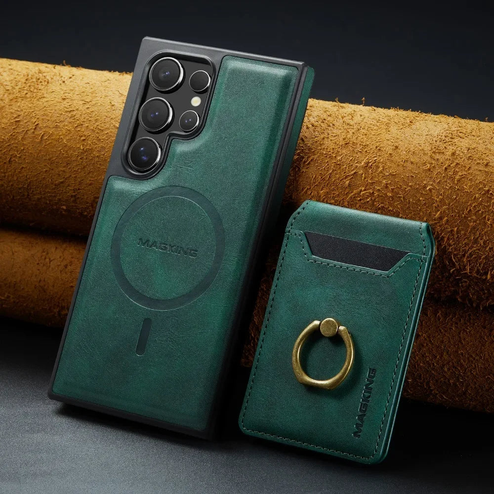 Magnetic Wallet Card Holder Case Samsung