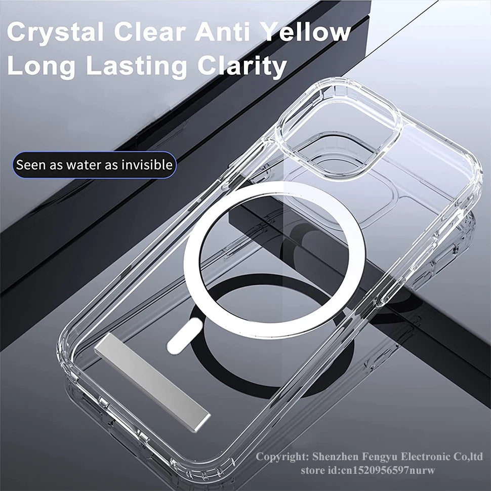 MagSafe Clear Kickstand Shockproof Case