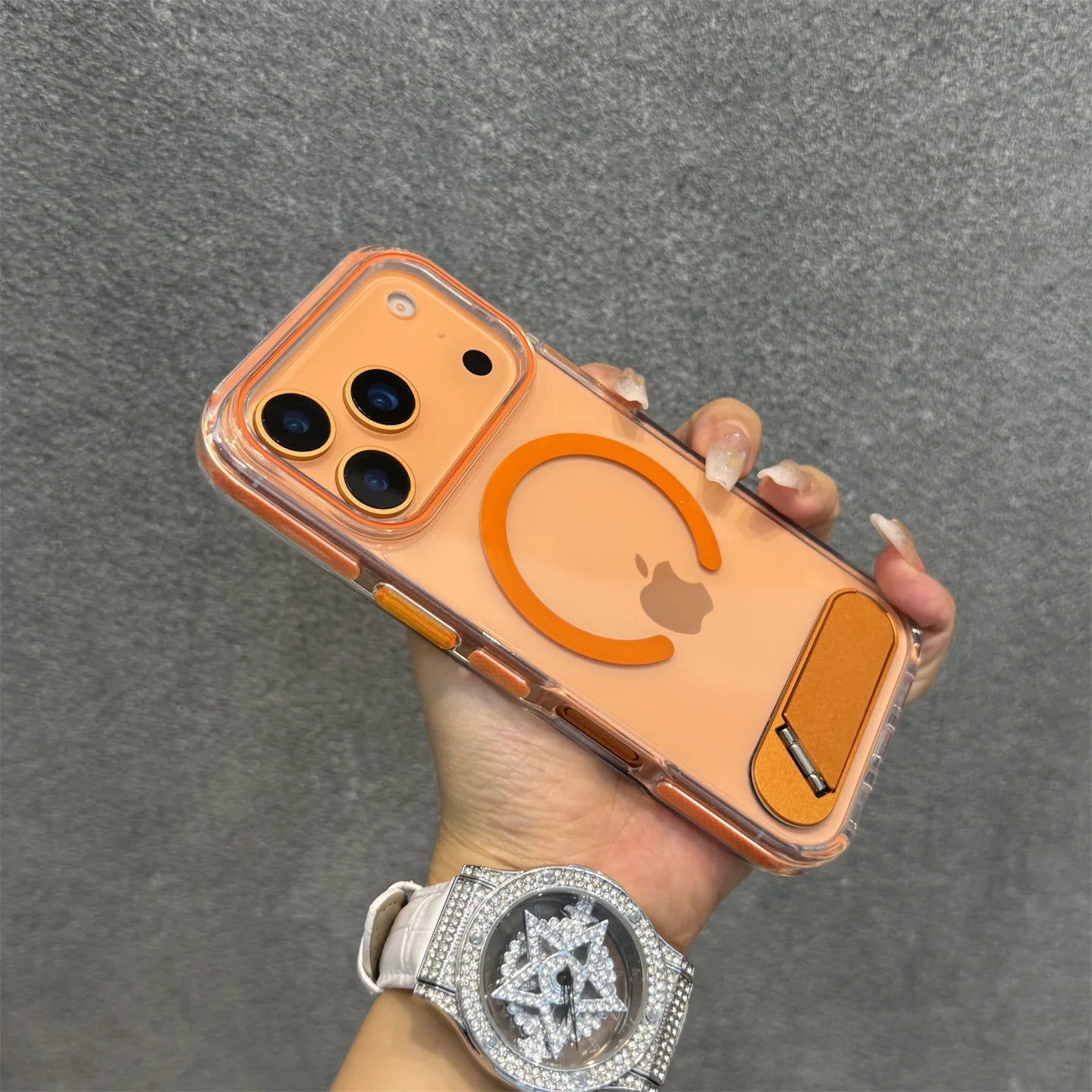 Transparent Orange MagSafe Acrylic Case