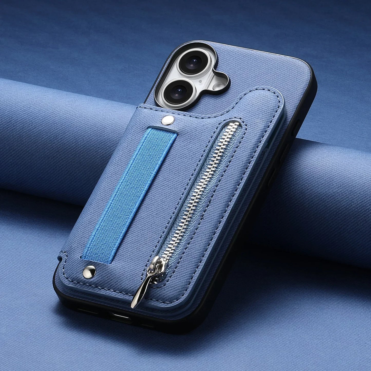 iPhone Leather Wallet Card Strap Case