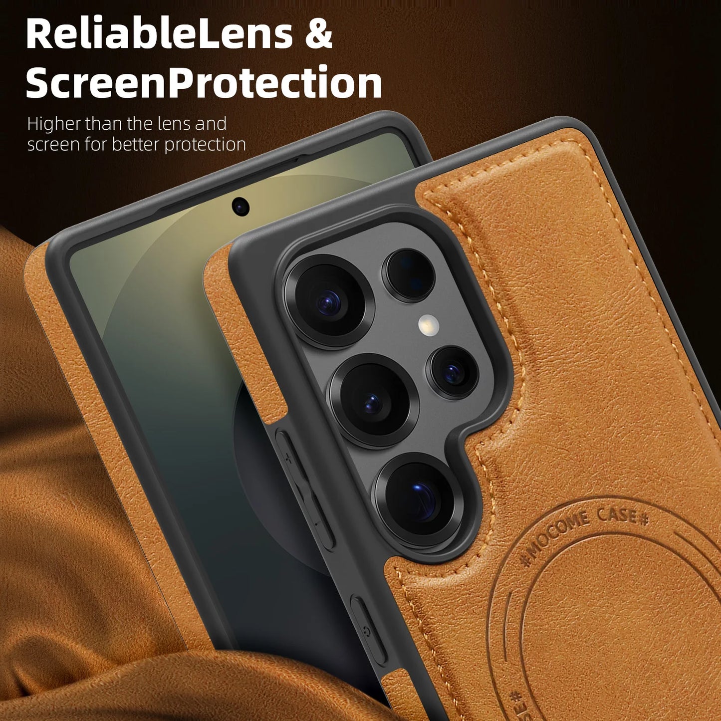 Leather MagSafe Case with Lens Guard