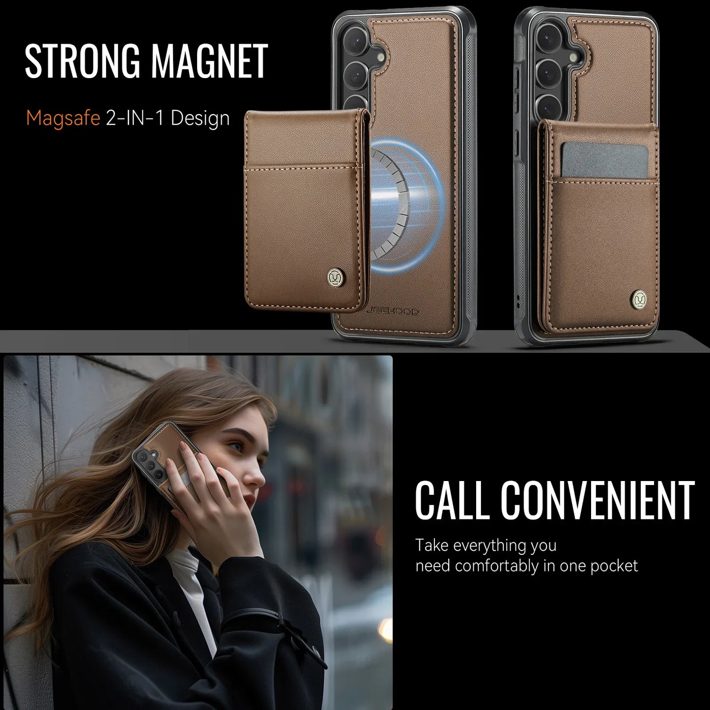Magnetic Wallet Case Samsung Galaxy