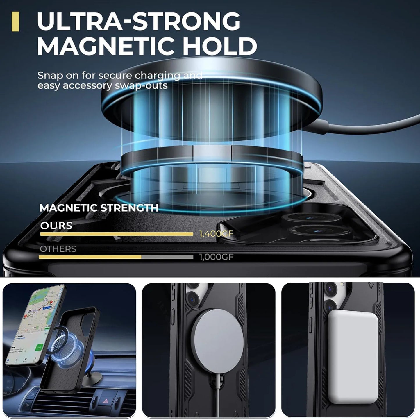 Rugged Shockproof Kickstand Case Samsung