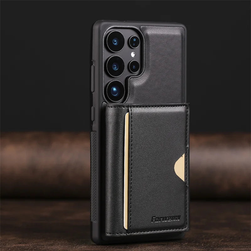 MagSafe Leather Wallet Case for Samsung