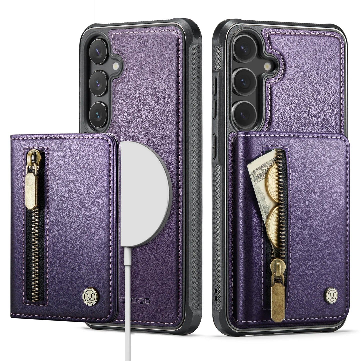 Magnetic Leather Wallet Case for Samsung