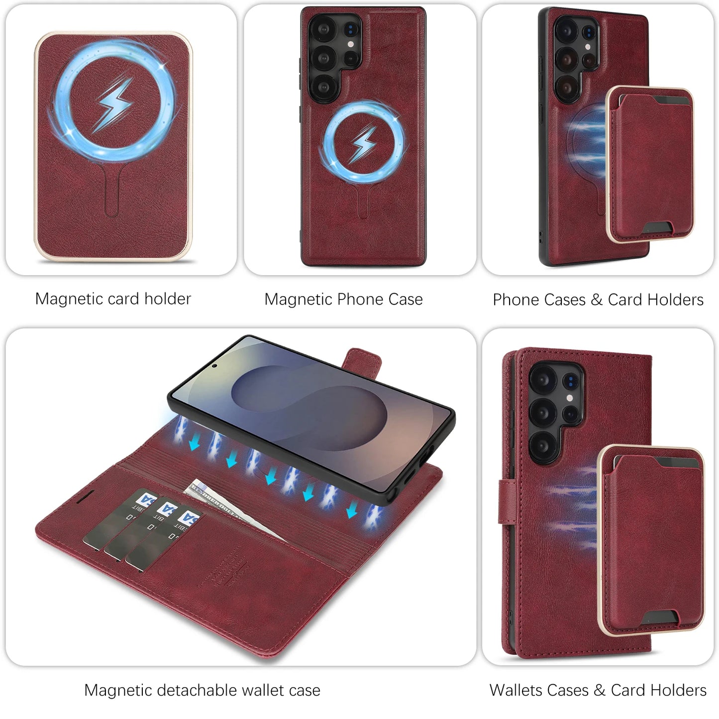 Detachable Magnetic Wallet Case Samsung