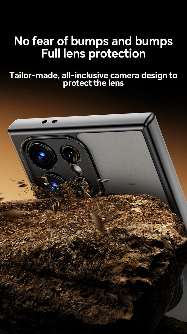 MagSafe Matte Clear Samsung Ring Case