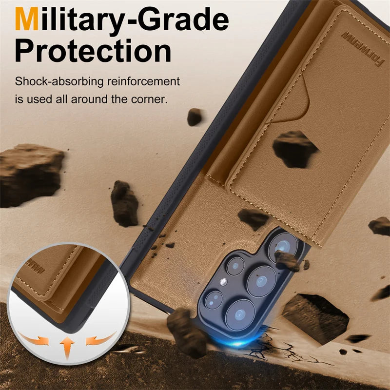 MagSafe Leather Wallet Case for Samsung