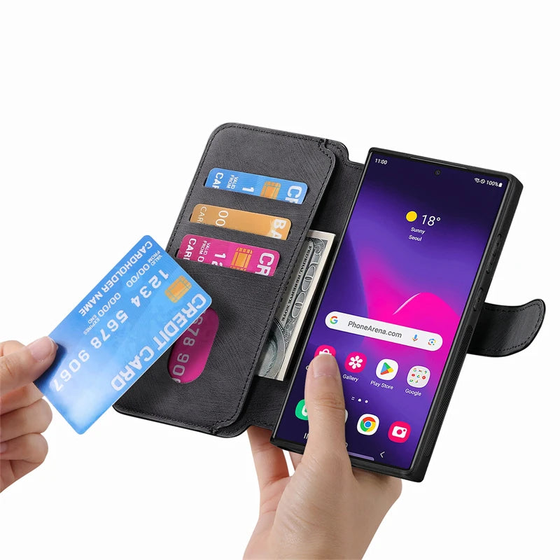 MagSafe Wallet Leather Case for Samsung