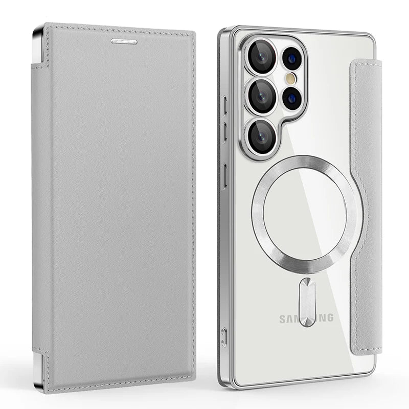 MagSafe Leather Flip Wallet Case Samsung