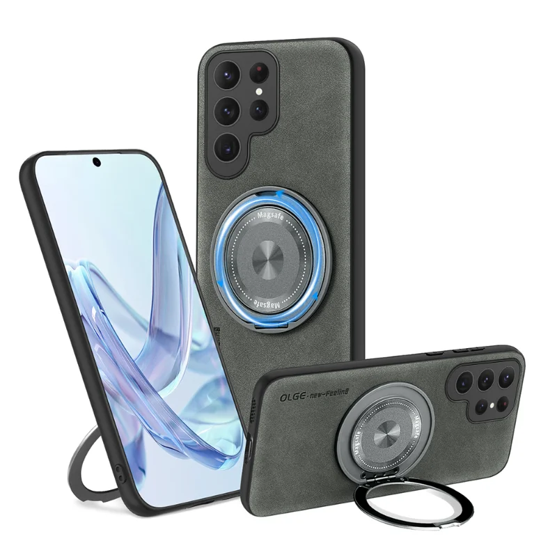 MagSafe Ring Leather Case for Samsung