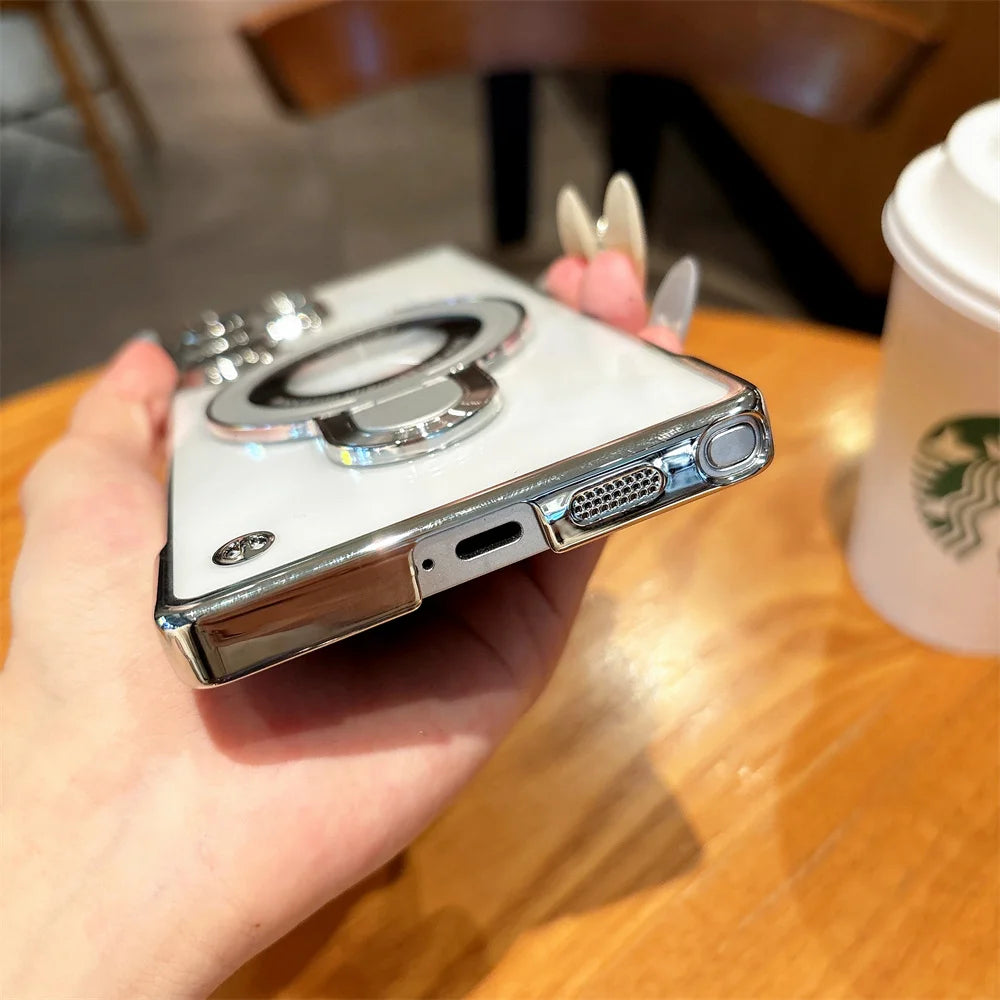 Clear Magnetic Stand Case for Samsung