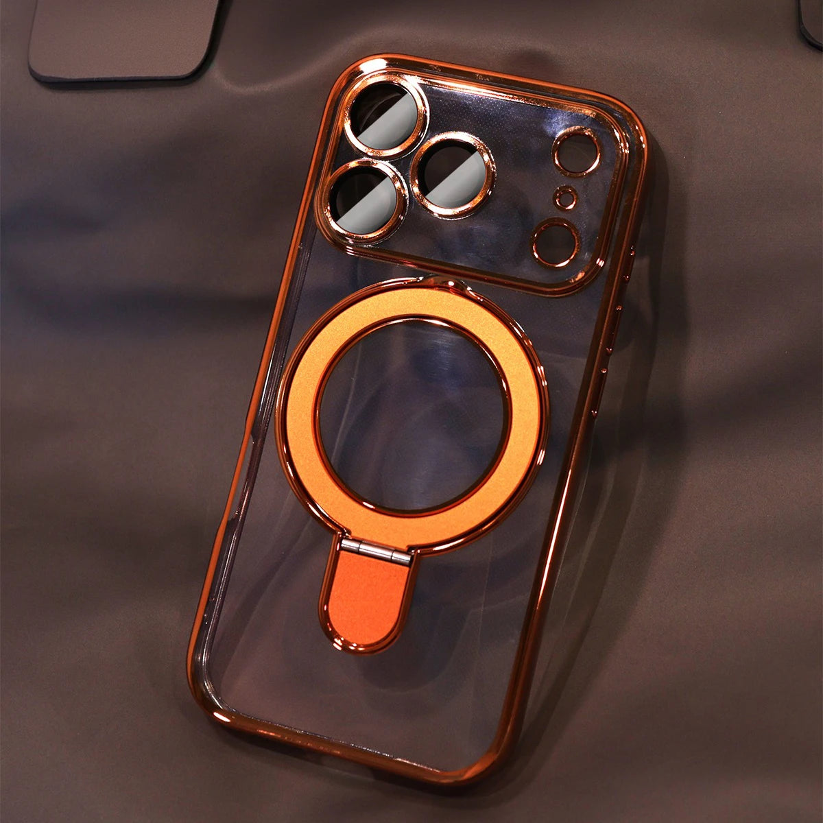 Orange MagSafe Stand Case for iPhone