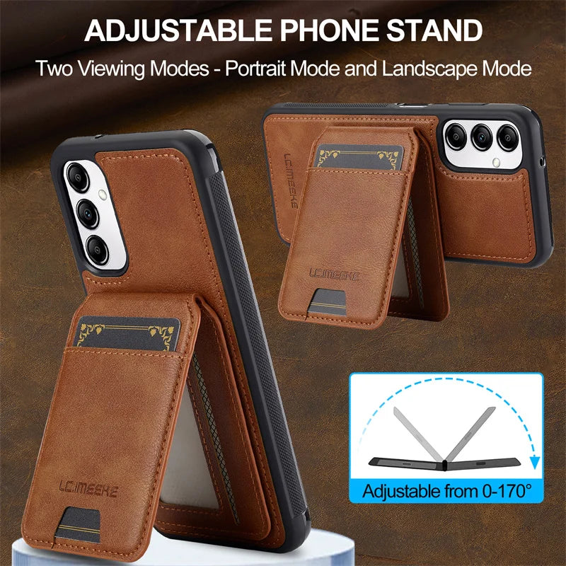 MagSafe Leather Card Holder Case Samsung