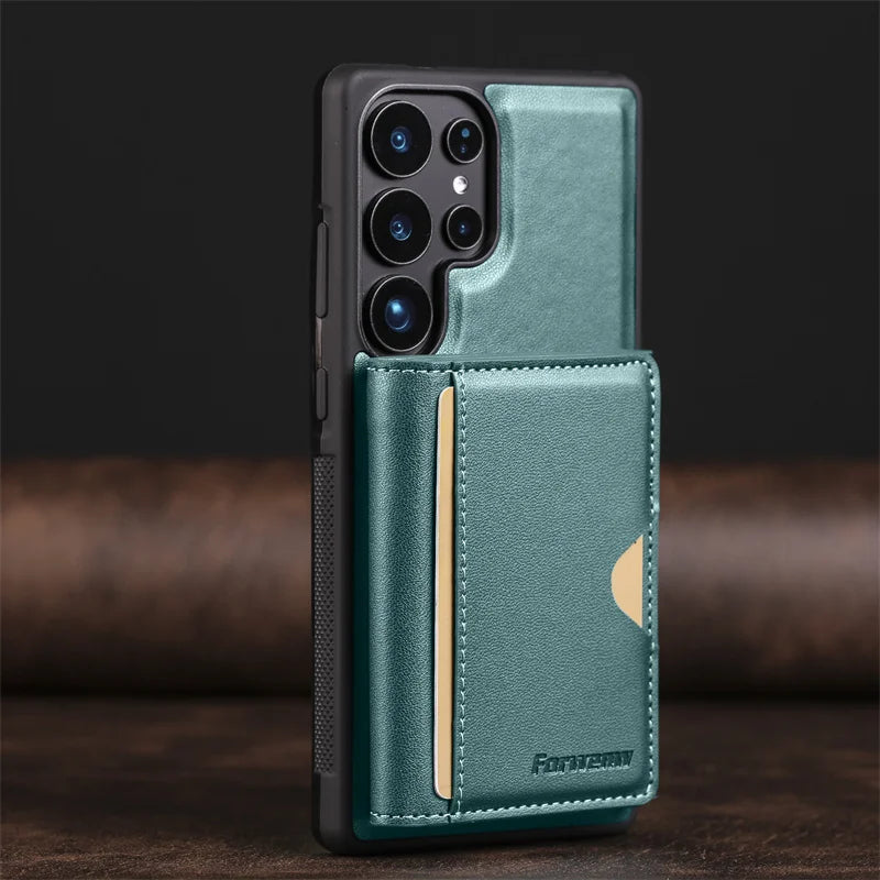 MagSafe Leather Wallet Case for Samsung