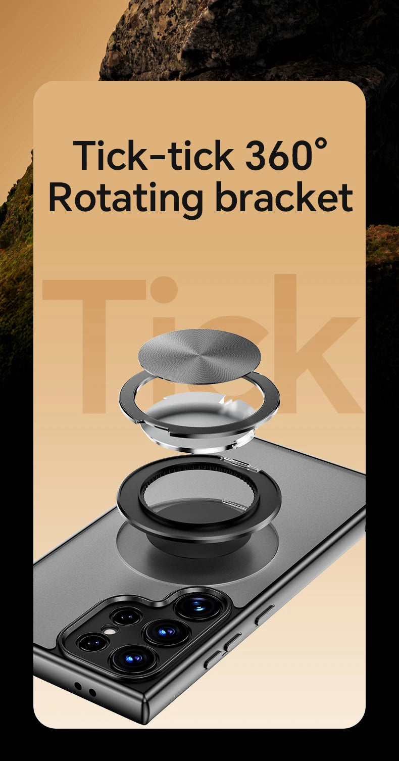 MagSafe Matte Clear Samsung Ring Case