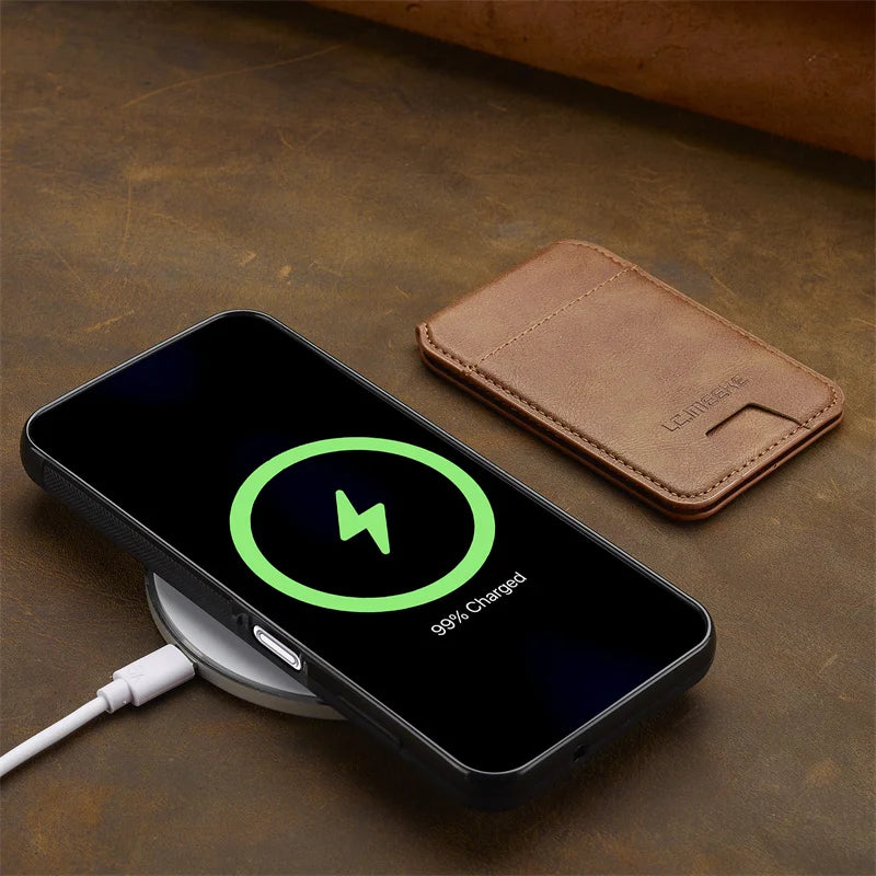 MagSafe Leather Card Holder Case Samsung