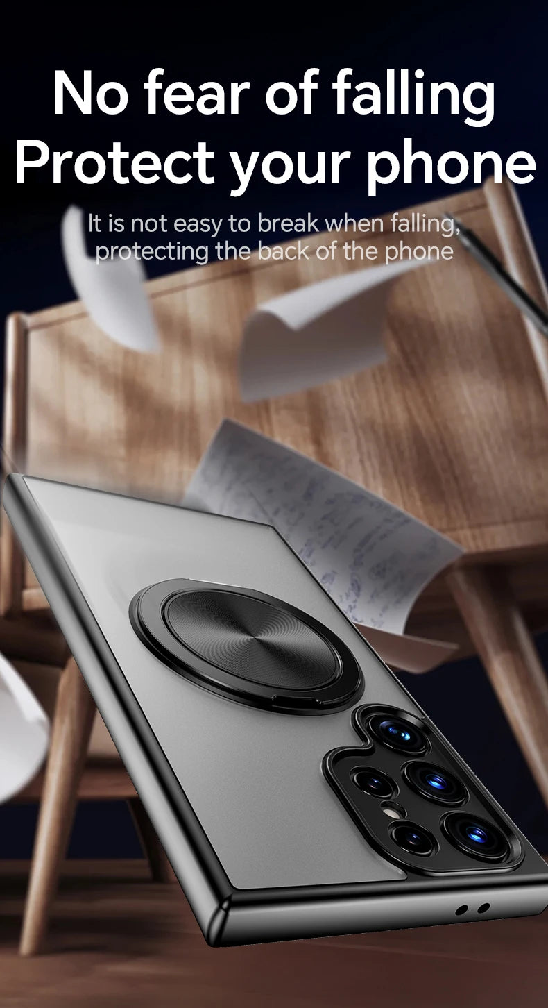 MagSafe Matte Clear Samsung Ring Case