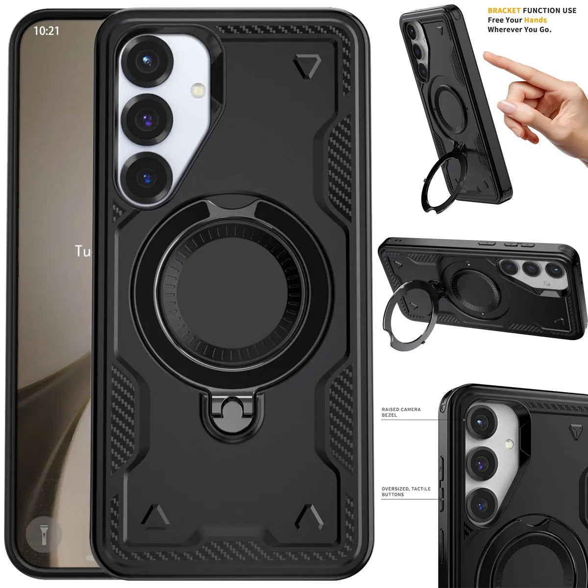 Rugged Shockproof Kickstand Case Samsung