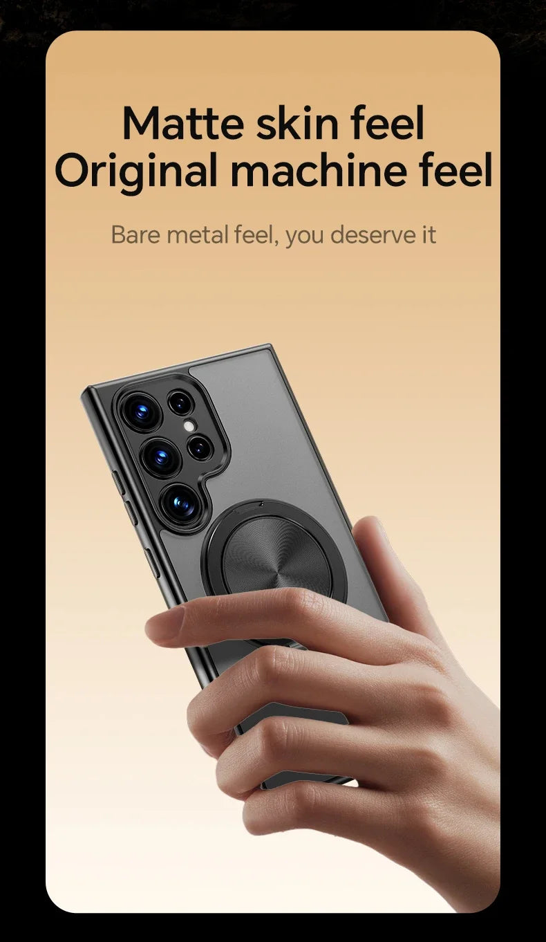 MagSafe Matte Clear Samsung Ring Case