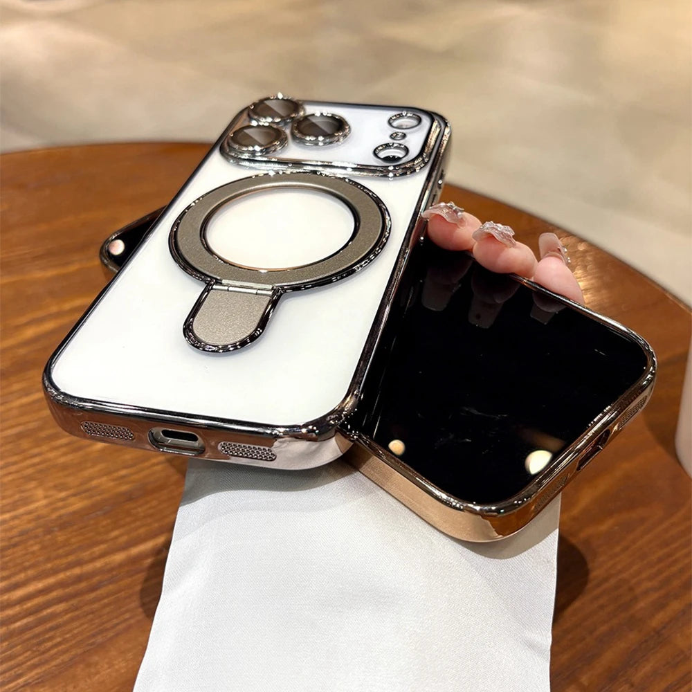 Orange MagSafe Stand Case for iPhone