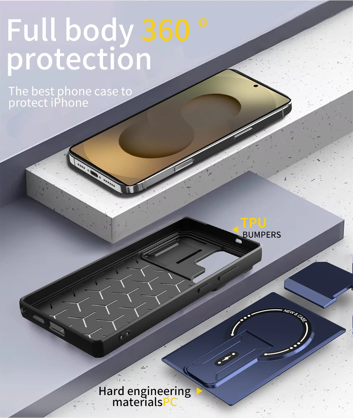 Magnetic Bracket Phone Case Samsung