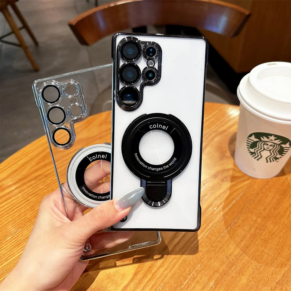 Clear Magnetic Stand Case for Samsung