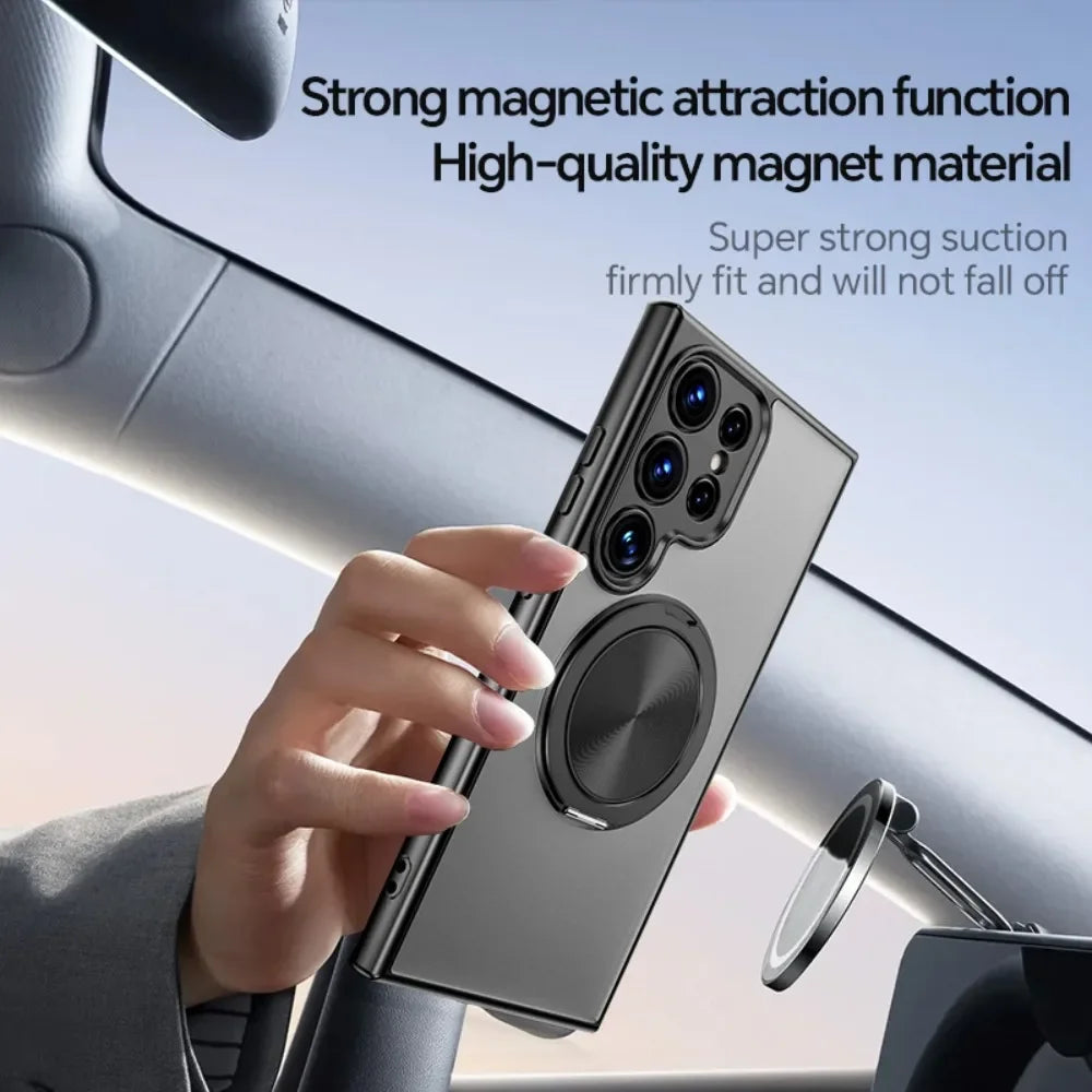 MagSafe Matte Clear Samsung Ring Case