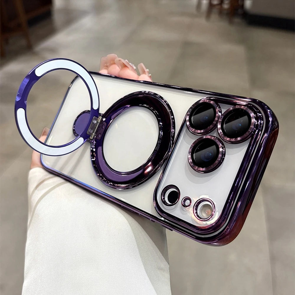 Orange MagSafe Stand Case for iPhone